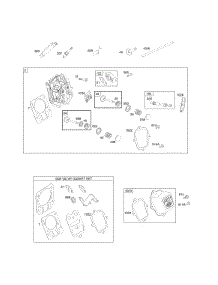 Cylinder Head, Rocker Arm Cover parts for Briggs & Stratton Engine 12L232-0001-H8 from AppliancePartsPros.com
