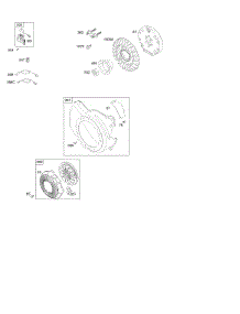 Flywheel, Rewind Assembly parts for Briggs & Stratton Engine 12L232-0001-H8 from AppliancePartsPros.com