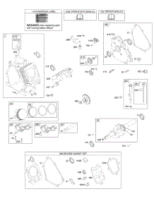 Camshaft, Crankcase Cover, Crankshaft, Cylinder, Lubrication, Piston Group parts for Briggs & Stratton Engine 12L332-0115-F8 from AppliancePartsPros.com