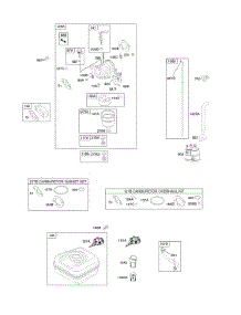 Carburetor, Fuel Supply parts for Briggs & Stratton Engine 12L336-0107-F8 from AppliancePartsPros.com