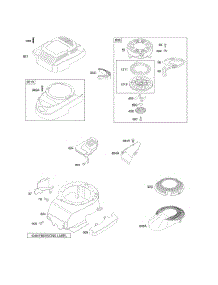 Blower Housing, Rewind Starter parts for Briggs & Stratton Engine 12L802-0806-01 from AppliancePartsPros.com