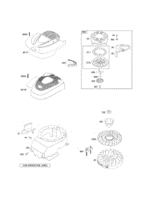 Blower Housing / Shrouds, Flywheel, Rewind Starter parts for Briggs & Stratton Engine 12L902-0663-E1 from AppliancePartsPros.com