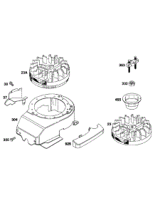 Blower Hsg, Flywheels parts for Briggs & Stratton Engine 12M802-5116-01 from AppliancePartsPros.com