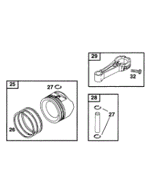 Piston Grp parts for Briggs & Stratton Engine 12M802-5518-01 from AppliancePartsPros.com