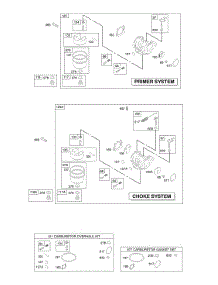 Carburetor parts for Briggs & Stratton Engine 12P802-0112-B1 from AppliancePartsPros.com