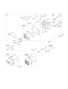 Cylinder Head parts for Briggs & Stratton Engine 12Q502-0015-B1 from AppliancePartsPros.com
