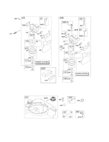 Carburetor, Fuel Supply parts for Briggs & Stratton Engine 12Q502-0665-B1 from AppliancePartsPros.com