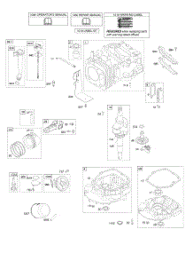 Camshaft, Crankshaft, Cylinder, Engine Sump, Lubrication, Piston Group parts for Briggs & Stratton Engine 12Q507-0382-B1 from AppliancePartsPros.com