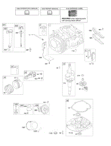 Camshaft, Crankshaft, Cylinder, Engine Sump, Lubrication, Piston Group parts for Briggs & Stratton Engine 12Q677-0115-F1 from AppliancePartsPros.com