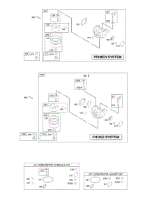 Carburator parts for Briggs & Stratton Engine 12Q802-0272-B1 from AppliancePartsPros.com