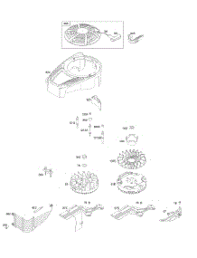 Blower Housing, Cover / Guards, Flywheel, Rewind Starter parts for Briggs & Stratton Engine 12Q902-0126-B1 from AppliancePartsPros.com