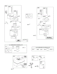Carburetor, Fuel Supply parts for Briggs & Stratton Engine 12R113-0734-E1 from AppliancePartsPros.com