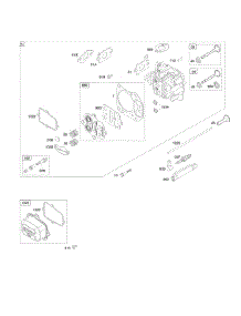 Cylinder Head parts for Briggs & Stratton Engine 12R502-0123-B1 from AppliancePartsPros.com