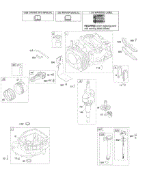 Camshaft, Crankshaft, Cylinder, Engine Sump, Lubrication, Piston Group parts for Briggs & Stratton Engine 12R507-0561-B1 from AppliancePartsPros.com
