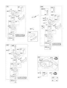 Carburetor, Fuel Supply parts for Briggs & Stratton Engine 12R512-0136-B1 from AppliancePartsPros.com