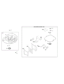 Gasket Set-Engine, Sump parts for Briggs & Stratton Engine 12R902-0110-B1 from AppliancePartsPros.com