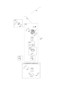 Carburetor, Carburetor Overhaul Kit parts for Briggs & Stratton Engine 12R902-0111-B1 from AppliancePartsPros.com