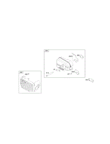 Exhaust System parts for Briggs & Stratton Engine 12R902-0111-B1 from AppliancePartsPros.com