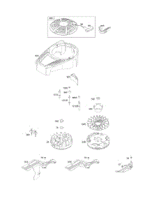 Blower Housing, Cover / Guards, Flywheel, Rewind Starter parts for Briggs & Stratton Engine 12R902-0114-B1 from AppliancePartsPros.com