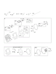 Cylinder Head parts for Briggs & Stratton Engine 12S152-0123-F8 from AppliancePartsPros.com