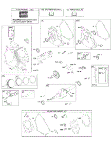 Camshaft, Crankcase Cover, Crankshaft, Cylinder, Lubrication, Piston Group parts for Briggs & Stratton Engine 12S252-0111-F8 from AppliancePartsPros.com
