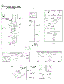 Carburetor, Fuel Supply parts for Briggs & Stratton Engine 12S252-0111-F8 from AppliancePartsPros.com