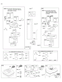 Carburetor, Fuel Supply parts for Briggs & Stratton Engine 12S437-0050-F8 from AppliancePartsPros.com