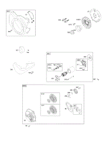 Blower Housing, Electric Starter, Flywheel, Rewind Starter parts for Briggs & Stratton Engine 12S452-0135-F8 from AppliancePartsPros.com
