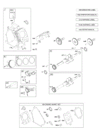 Camshaft, Crankshaft, Cylinder, Piston Group parts for Briggs & Stratton Engine 12S452-0549-F8 from AppliancePartsPros.com