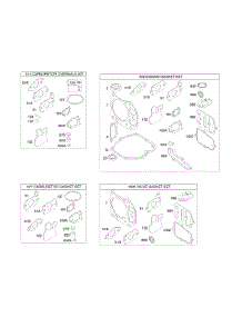 Kits / Gasket Sets parts for Briggs & Stratton Engine 12S502-0127-B1 from AppliancePartsPros.com