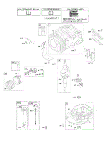 Camshaft, Crankshaft, Cylinder, Engine Sump, Lubrication, Piston Group parts for Briggs & Stratton Engine 12S502-0990-B1 from AppliancePartsPros.com
