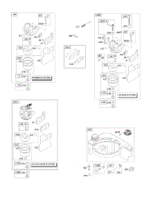 Carburetor, Fuel Supply parts for Briggs & Stratton Engine 12S505-0948-B1 from AppliancePartsPros.com