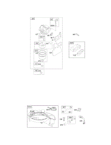 Carburetor, Fuel Supply parts for Briggs & Stratton Engine 12S612-0113-F1 from AppliancePartsPros.com
