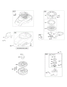 Blower Housing / Shrouds, Electric Starter, Flywheel, Rewind Starter parts for Briggs & Stratton Engine 12S612-0114-F1 from AppliancePartsPros.com
