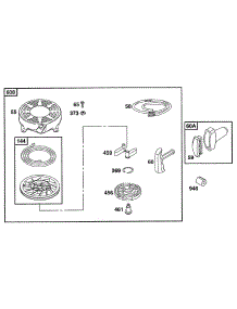 Rewind Assembly parts for Briggs & Stratton Engine 12S802-0863-99 from AppliancePartsPros.com