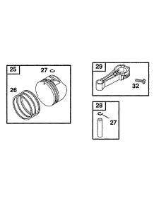 Piston Grp parts for Briggs & Stratton Engine 12S802-1167-99 from AppliancePartsPros.com