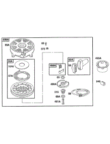 Rewind Assembly parts for Briggs & Stratton Engine 12S807-1567-21 from AppliancePartsPros.com
