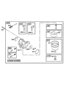 Carburetor Assy parts for Briggs & Stratton Engine 12S882-0906-01 from AppliancePartsPros.com