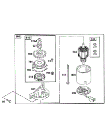 Electric Starter parts for Briggs & Stratton Engine 12S887-0900-01 from AppliancePartsPros.com