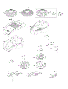 Blower Housing, Cover / Guards, Flywheel, Rewind Starter parts for Briggs & Stratton Engine 12S902-0100-B1 from AppliancePartsPros.com