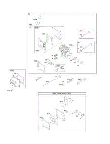Cylinder Head, Gasket Set-Valves, Valves parts for Briggs & Stratton Engine 12S902-2128-B1 from AppliancePartsPros.com