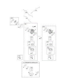 Carburetor, Carburetor Overhaul Kit parts for Briggs & Stratton Engine 12S902-2150-B1 from AppliancePartsPros.com