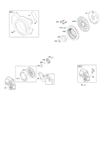 Blower Housing, Flywheel, Rewind Starter parts for Briggs & Stratton Engine 12T152-0049-F8 from AppliancePartsPros.com