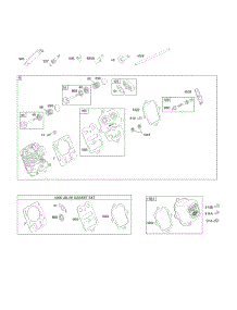 Cylinder Head parts for Briggs & Stratton Engine 12T192-0124-F8 from AppliancePartsPros.com