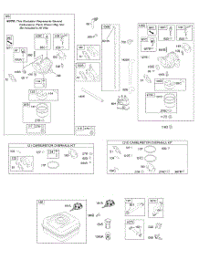 Carburetor, Fuel Supply parts for Briggs & Stratton Engine 12T252-0549-F8 from AppliancePartsPros.com