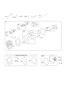 Cylinder Head parts for Briggs & Stratton Engine 12T402-2136-F8 from AppliancePartsPros.com
