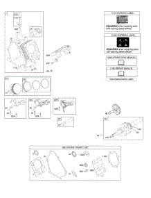 Camshaft, Crankshaft, Cylinder, Piston Group parts for Briggs & Stratton Engine 12T412-0110-F8 from AppliancePartsPros.com