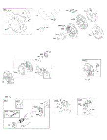 Blower Housing, Electric Starter, Flywheel, Rewind Starter parts for Briggs & Stratton Engine 12T432-0128-F8 from AppliancePartsPros.com
