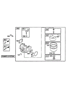 Carburetor Assy parts for Briggs & Stratton Engine 12T702-0613-99 from AppliancePartsPros.com