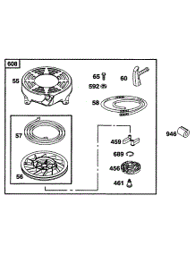 Rewind Assy parts for Briggs & Stratton Engine 12T702-0616-99 from AppliancePartsPros.com